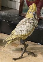 LARGE CAST BRONZE PARROT - 30 CMS (H) APPROX