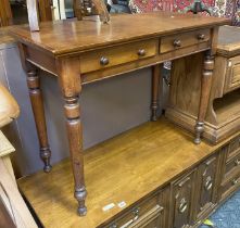 MAHOGANY 2 DRAWER HALL TABLE