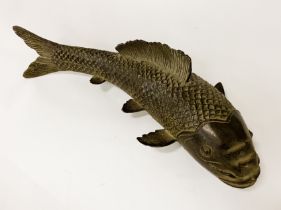 BRONZE CARP FIGURE - 8.5 CMS (H) X 29 CMS (W) APPROX