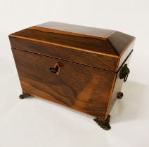 REGENCY MAHOGANY TEA CADDY