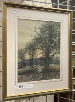 WATERCOLOUR WOODLAND SCENE SIGNED HENRY TELFER