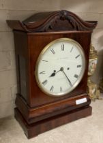 MAHOGANY CASED MANTLE CLOCK ''JNO.B.CROSS'' LONDON - APPROX 43 CMS H