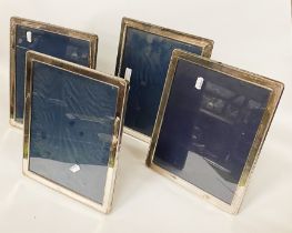 THREE HM SILVER PHOTO FRAMES & 1 OTHER -20CMS H & 25CMS INNER FRAME