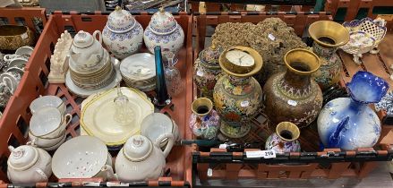 TWO TRAYS OF ORIENTAL CHINA ETC