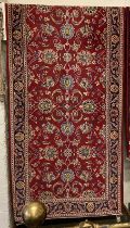 FINE CENTRAL PERSIAN KASHAN RUNNER - 390 X 105 CMS