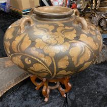 ORNATE BOWL ON STAND - APPROX 32 CMS H
