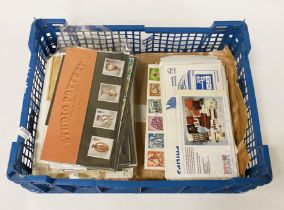 TRAY OF FDC, AUSTRALIAN STAMPS & OTHERS