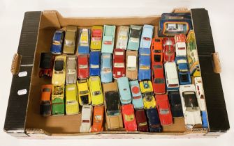 TRAY OF VINTAGE DIE CAST DINKY & CORGI VEHICLES