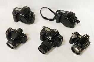 COLLECTION OF CAMERAS & LENSES NIKON & CANON