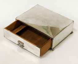 HM SILVER CIGARETTE BOX WITH DRAWER