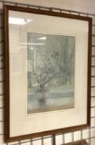 JANE FYFE - WATERCOLOUR OF STILL LIFE - APPROX 49CMS H X 34CMS W- PICTURE ONLY