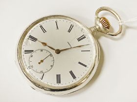SILVER OMEGA OPEN FACE GRAND PRIX 1900 POCKET WATCH