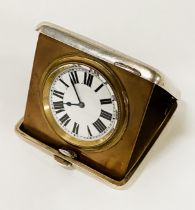 A.BARRETT & SONS 925 SILVER TRAVEL CLOCK