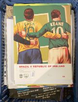 FOOTBALL PROGRAMMES - SOME WITH TEAM SHEETS & PRESS TICKETS