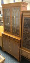 YEW DISPLAY CABINET