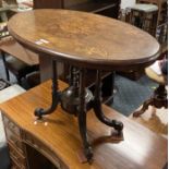 OVAL EDWARDIAN INLAID COFFEE TABLE