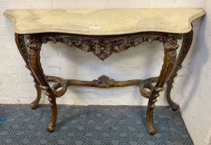 MARBLE TOP CONSOLE TABLE