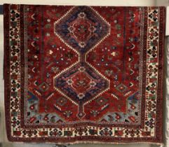 FINE SOUTH WEST PERSIAN AFSHAR RUG 238CMS X 170CMS