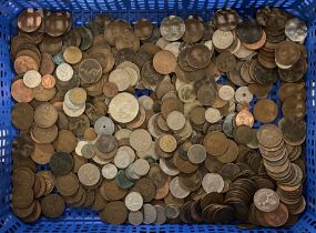 TRAY OF MIXED WORLD COINS