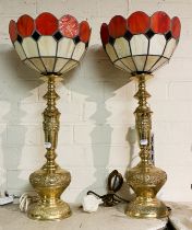 PAIR OF TIFFANY STYLE TABLE LAMPS 57CMS (H) APPROX