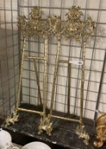 PAIR OF BRASS EASELS - 80CMS (H) APPROX