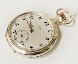 800 GRADE SILVER OPEN FACE GRAND PRIX, PARIS 1900 ZENITH POCKET WATCH