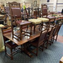 REFECTORY TABLE & EIGHT CHAIRS