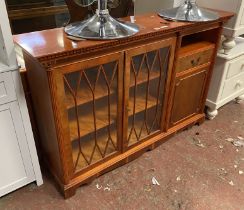 YEW DISPLAY CABINET