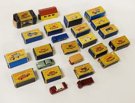 COLLECTION OF VINTAGE MATCHBOX CARS - 18 IN ALL