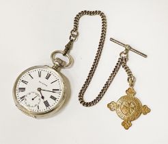 ZENITH POCKET WATCH WITH ALBERT CHAIN