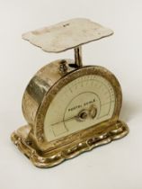 STERLING SILVER POSTAL SCALES BIRMINGHAM 1907 - 8.5CMS (H) APPROX