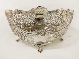 STERLING SILVER ATKIN BROS PIERCED FRUIT BASKET 28OZS APPROX