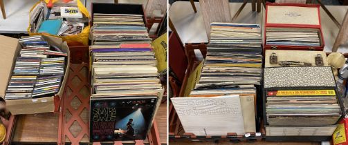 LARGE COLLECTION OF LPS MAINLY JAZZ & EASY LISTENING INC FRANK SINATRA TOGETHER WITH A COLLECTION OF