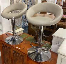 PAIR OF ADJUSTABLE STOOLS