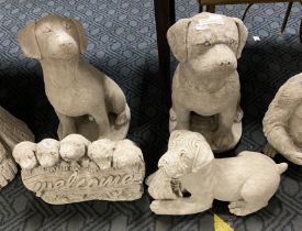 COLLECTION OF DOG STATUES