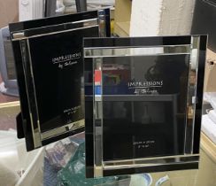TWO NEW MIRRORED PHOTO FRAMES