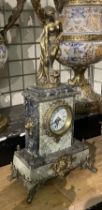 MARBLE FIGURAL CLOCK - APPROX 54.5 CMS H