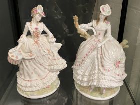 2 ROYAL WORCESTER FIGURINES SUMMER LEASE & SONG OF SPRING 25CMS (H) APPROX