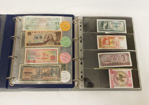 TWO ALBUMS OF MIXED WORLD BANKNOTES