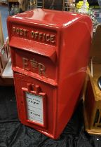 RED CAST IRON POSTBOX - 56 CMS (H) APPROX