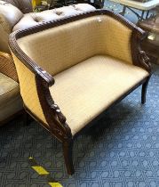 2 SEATER CHAIR WITH SWAN ARMS