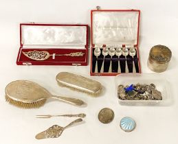 VARIOUS SILVER ITEMS