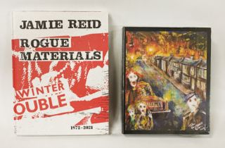 JAMIE REID ROGUE MATERIAL MEMORIAL COPY BOOK WITH 2X PRINTS & STICKERS PLUS SIGNED JOHN LYDON '' I
