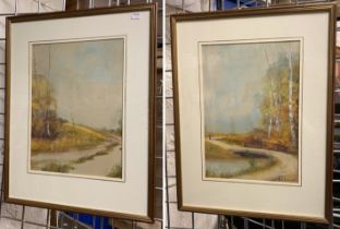 PAIR OF FRAMED WATERCOLOURS OF COUNTRY SCENES BY W G COKAYNE