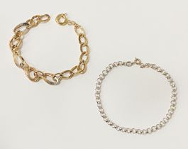 TWO 18CT GOLD BRACELETS - 6 GRAMS APPROX