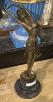 SIGNED ART DECO STYLE FIGURE - 40 CMS (H) APPROX