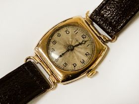 A 9CT GOLD VINTAGE ROLEX WRISTWATCH - NOT WORKING