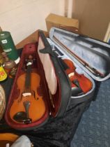 3 VIOLINS BOW WITH CASES