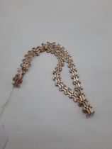 9CT GOLD MODERN NECKLACE 17'' LONG & APPROX 17.6 GRAMS