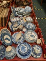 3 TRAYS OF BLUE & WHITE TO INC SPODE